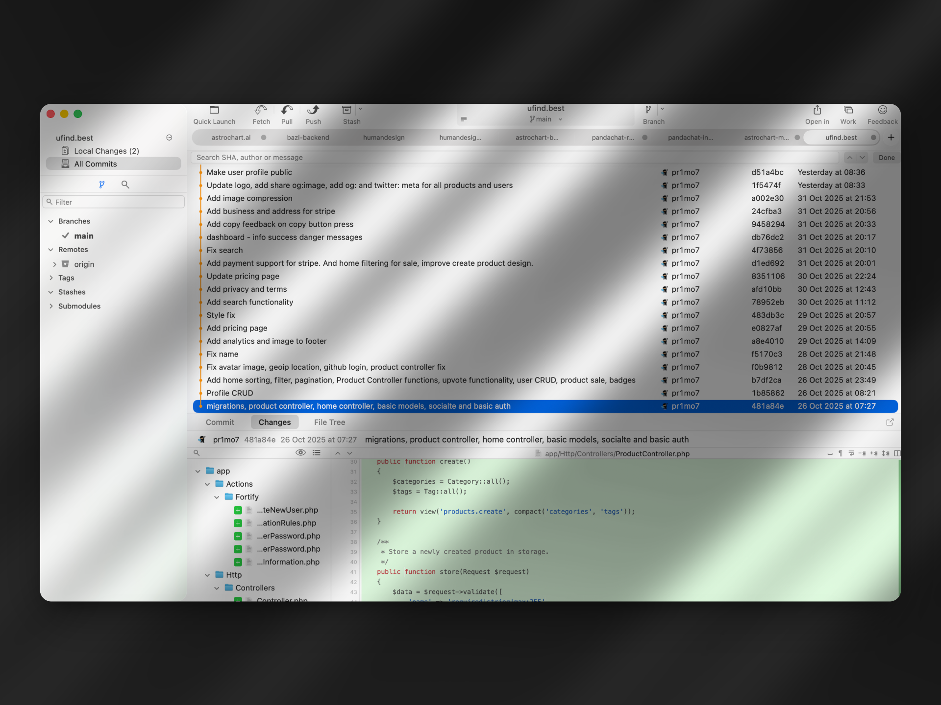 ufind.best Git commit timeline