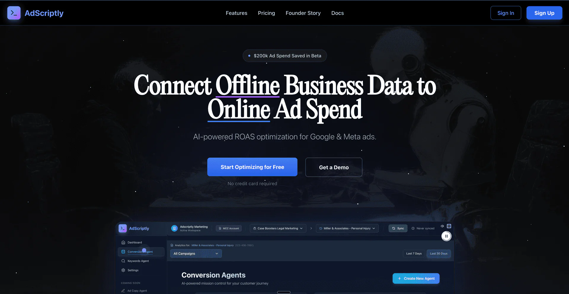 Screenshot of Adscriptly