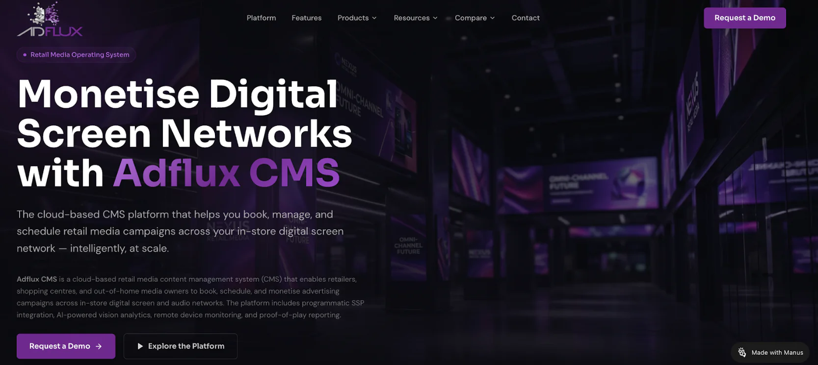 Screenshot of Adflux Digital