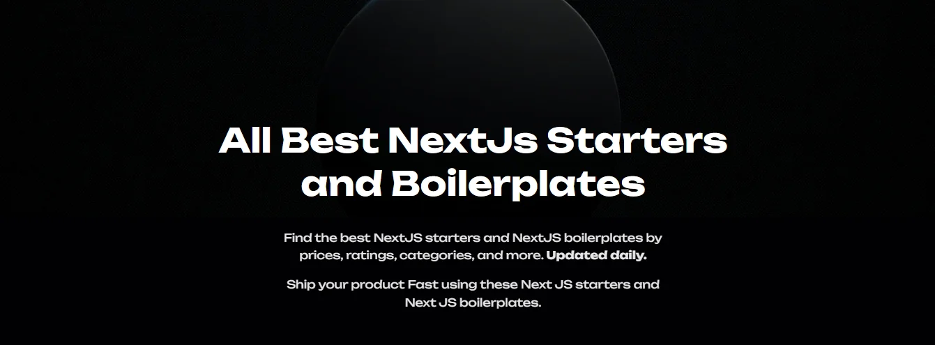 Screenshot of NextJs Starters