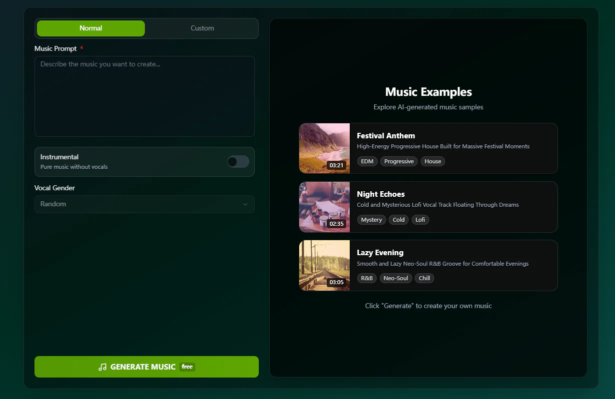 Screenshot of HeartMuLa AI Music Generator