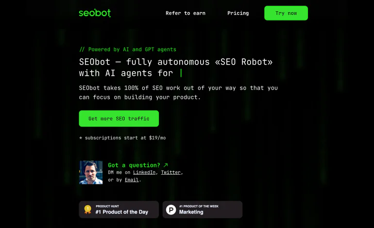Screenshot of SEObot