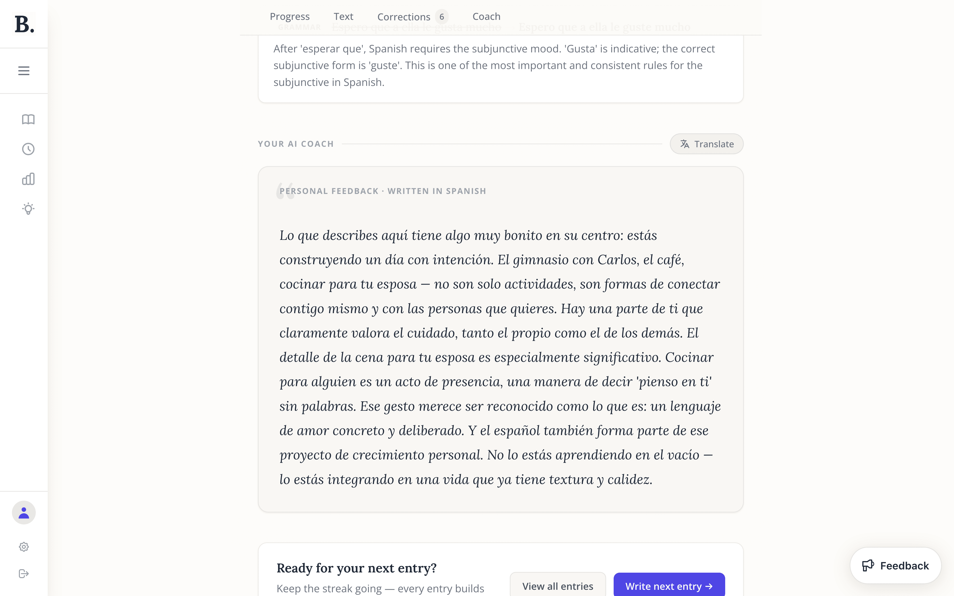Screenshot of Bonjournal