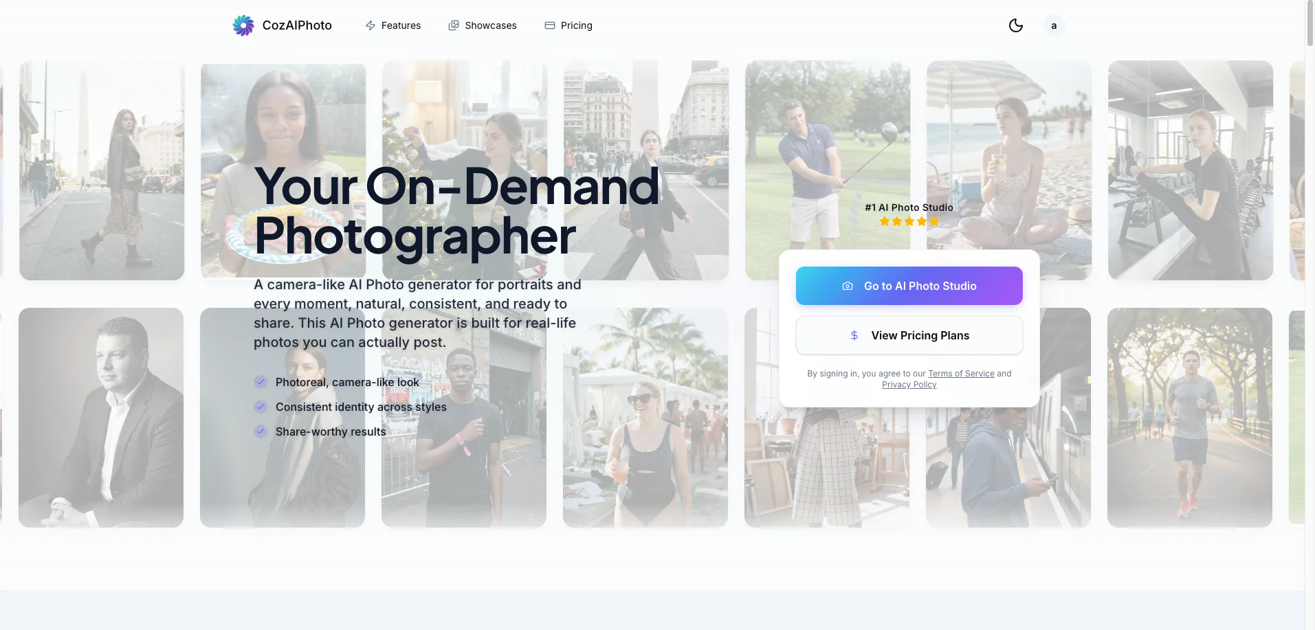 Screenshot of CozAIPhoto