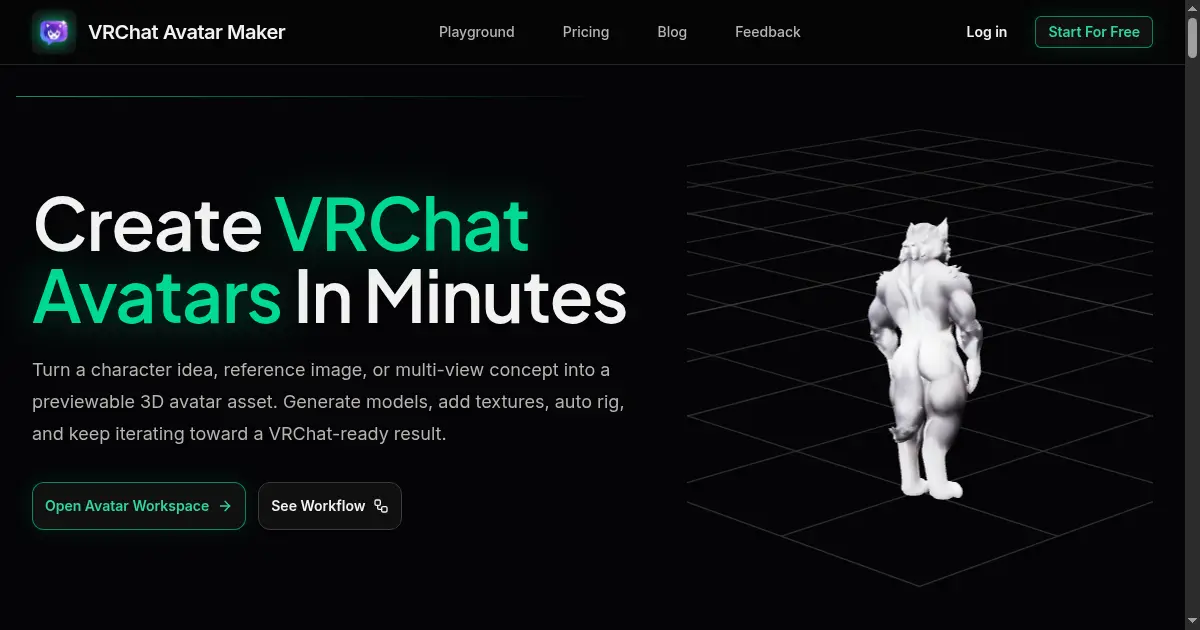 Screenshot of VRChat Avatar Maker