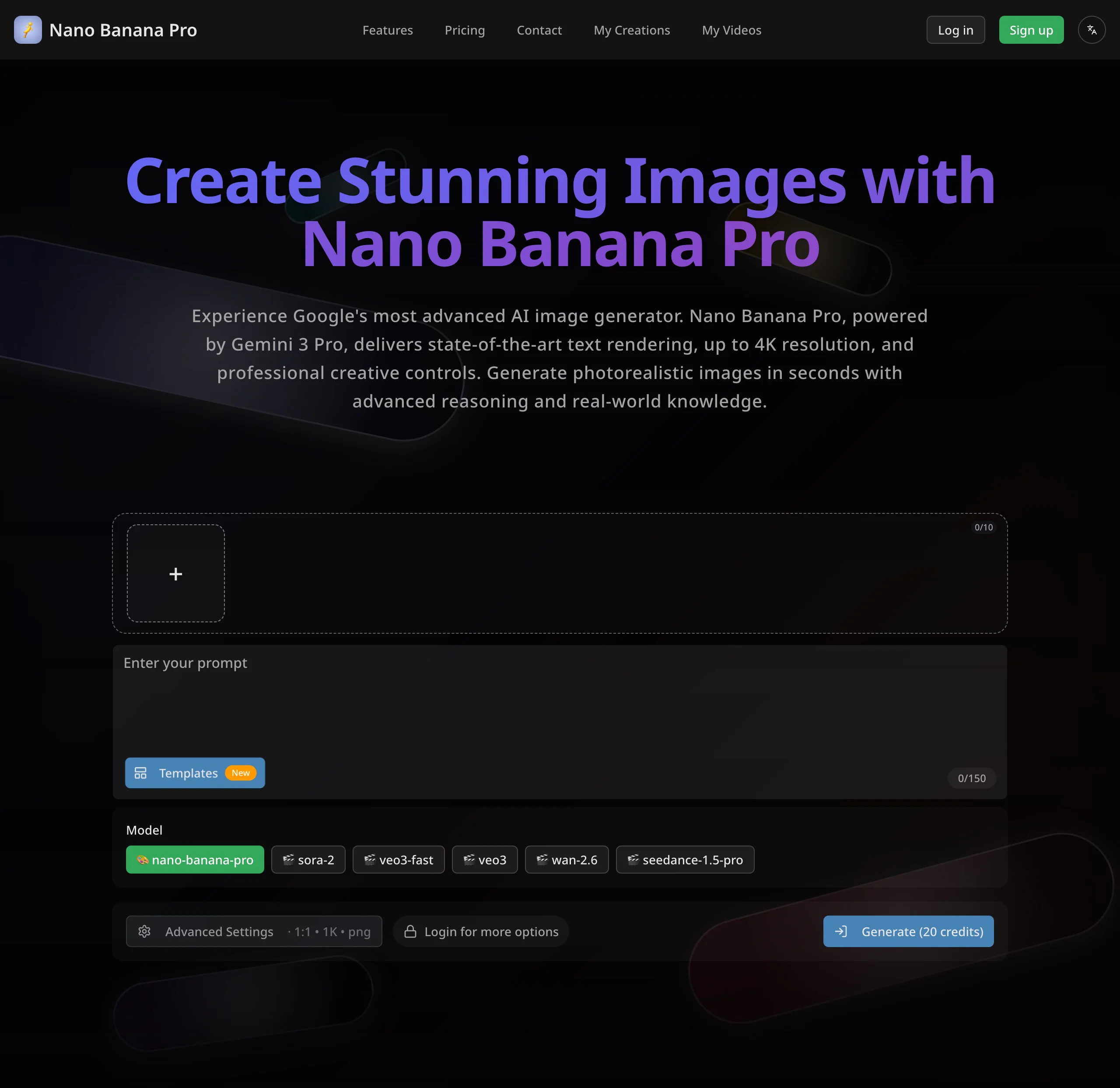 Screenshot of Nano Banana Pro