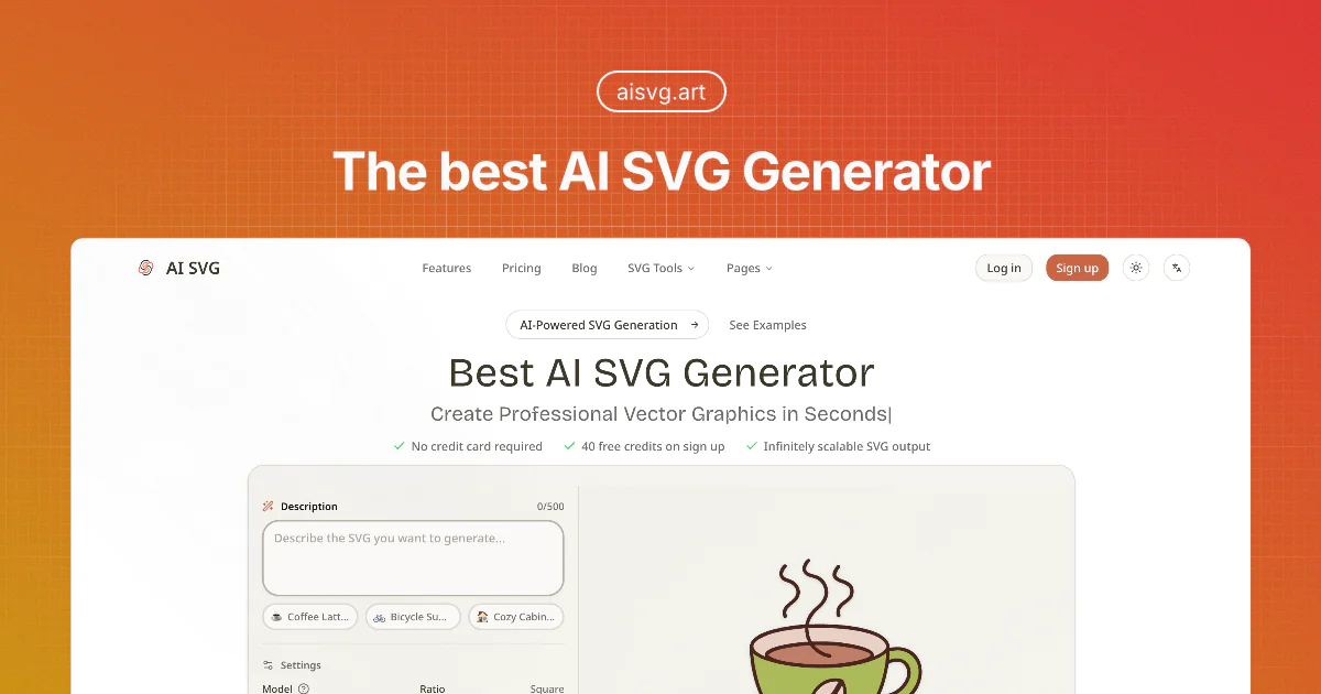 Screenshot of AI SVG Generator