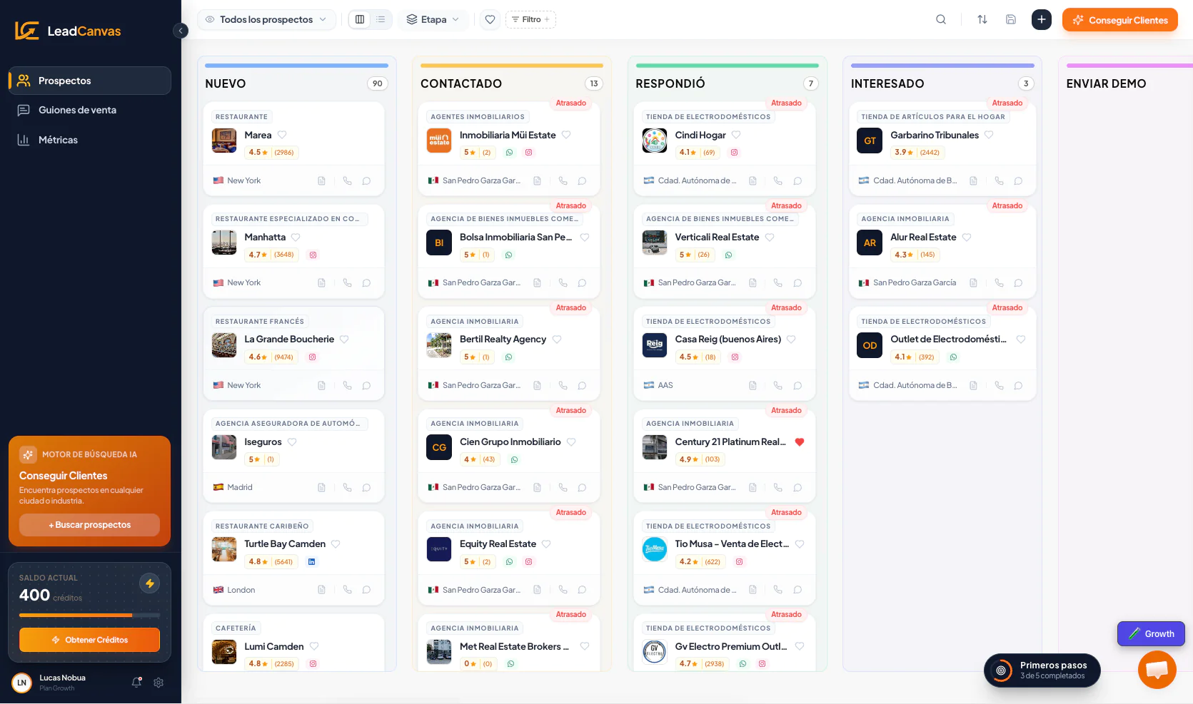 Screenshot of LeadCanvas