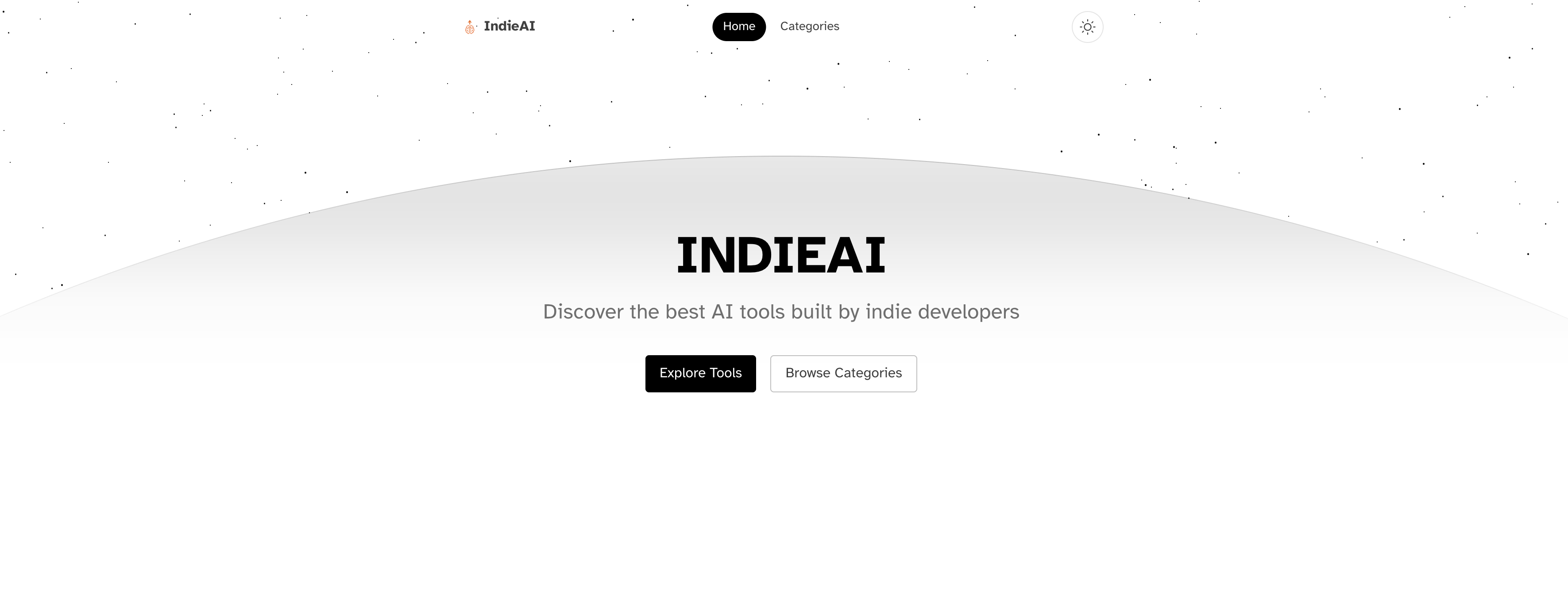 Screenshot of IndieAI Directory