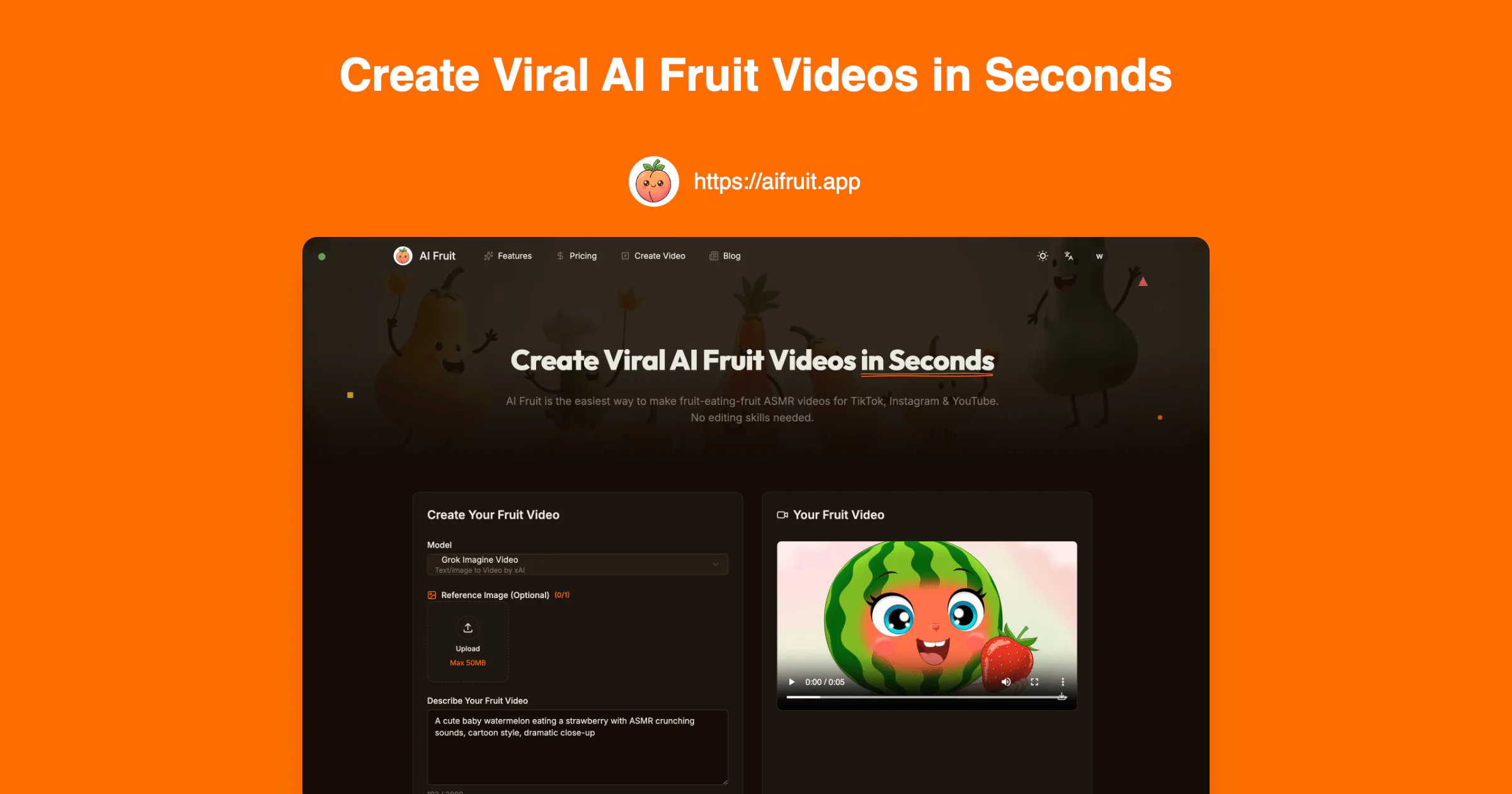 Screenshot of AI Fruit
