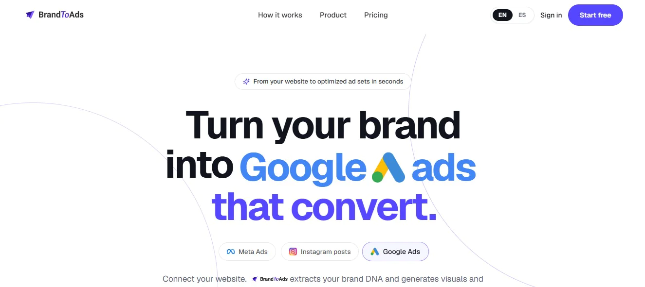 Screenshot of BrandToAds