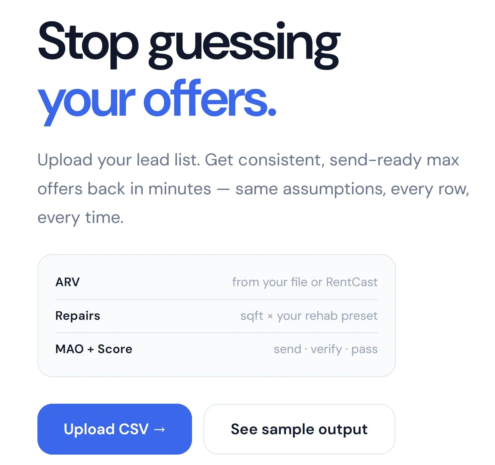 Screenshot of BatchOffers
