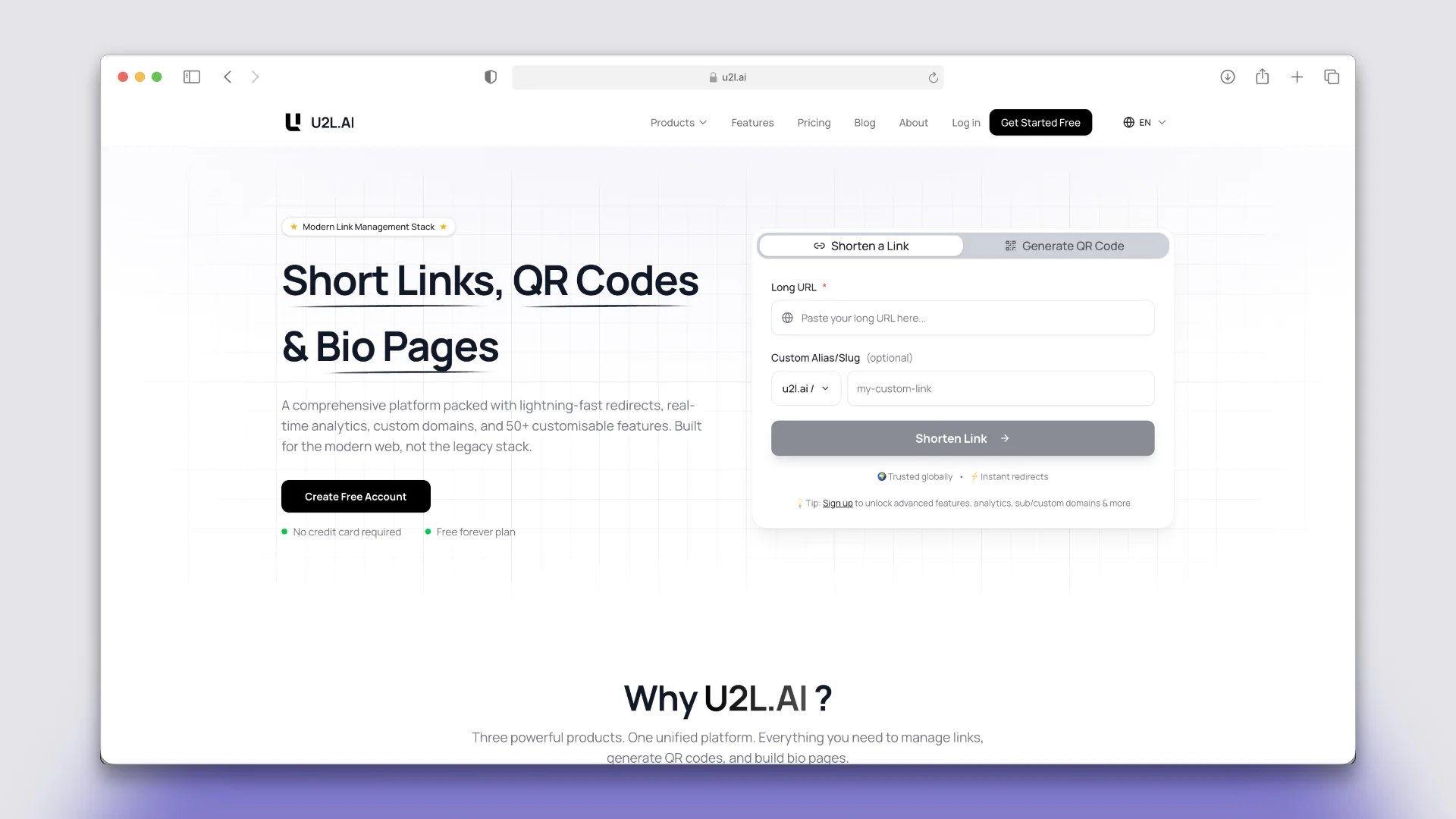 Screenshot of U2L AI