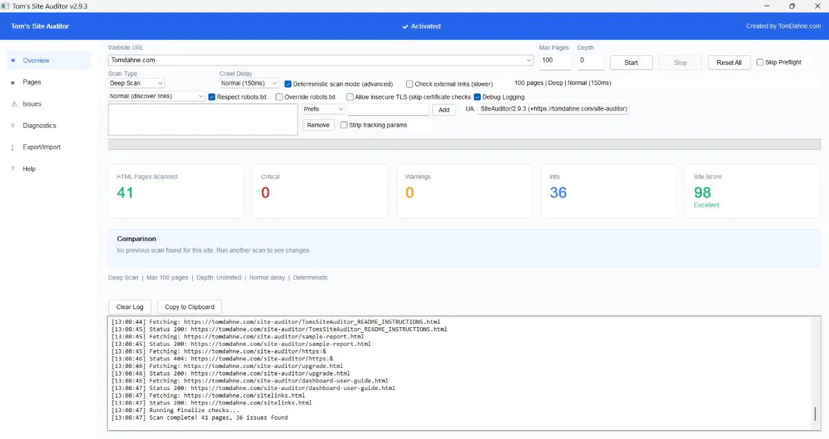 Screenshot of Seo Site Auditor