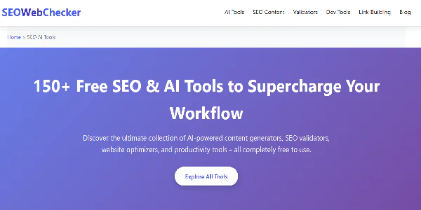 Screenshot of SeoWebChecker