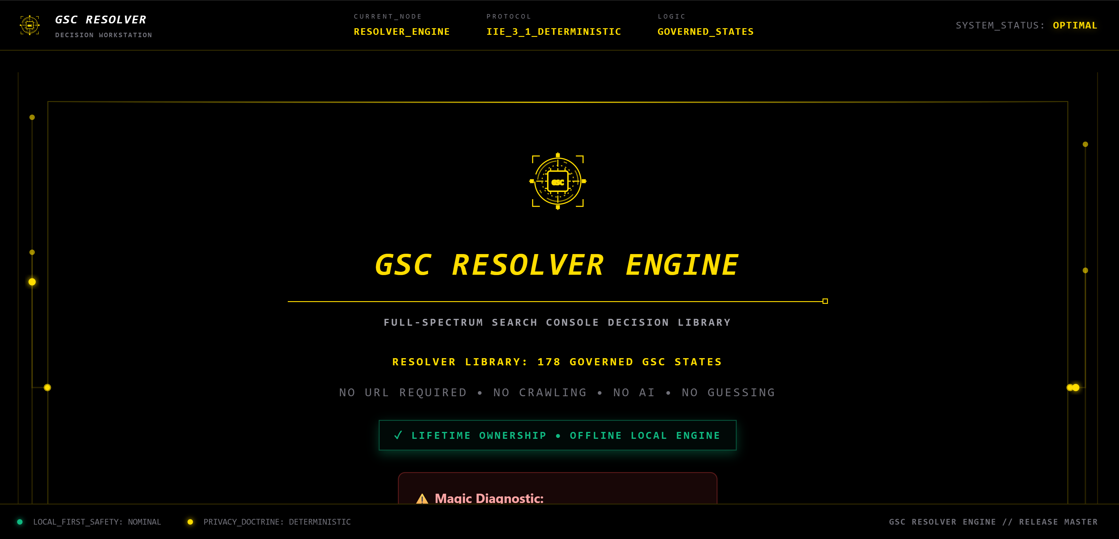 Screenshot 2 of GSC Resolver Engine