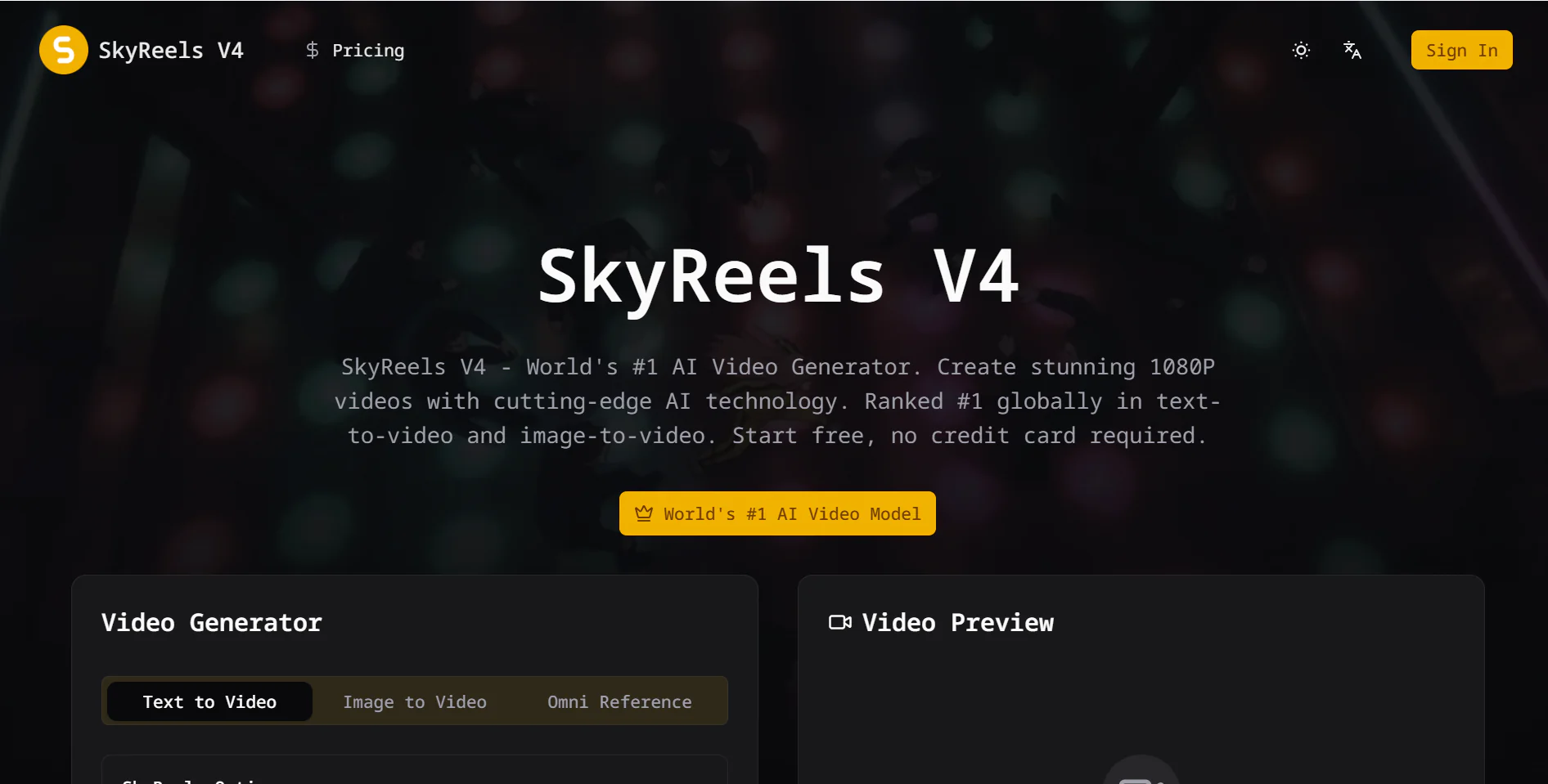 Screenshot of SkyReels V4 AI