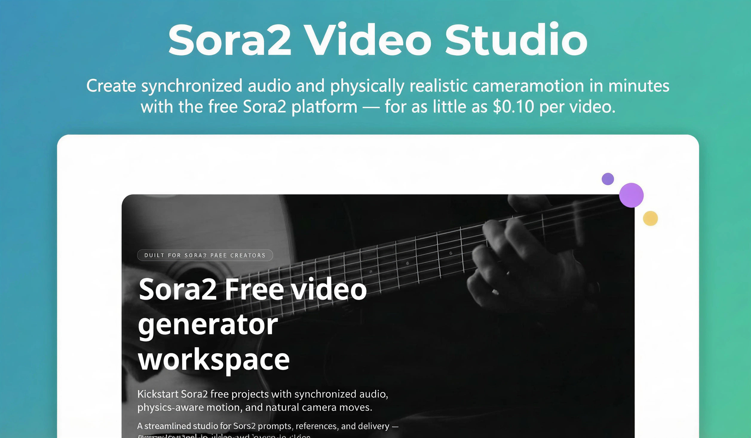 Screenshot of Sora2 Video Studio