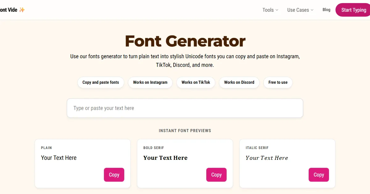 Screenshot 1 of Fonts Generator
