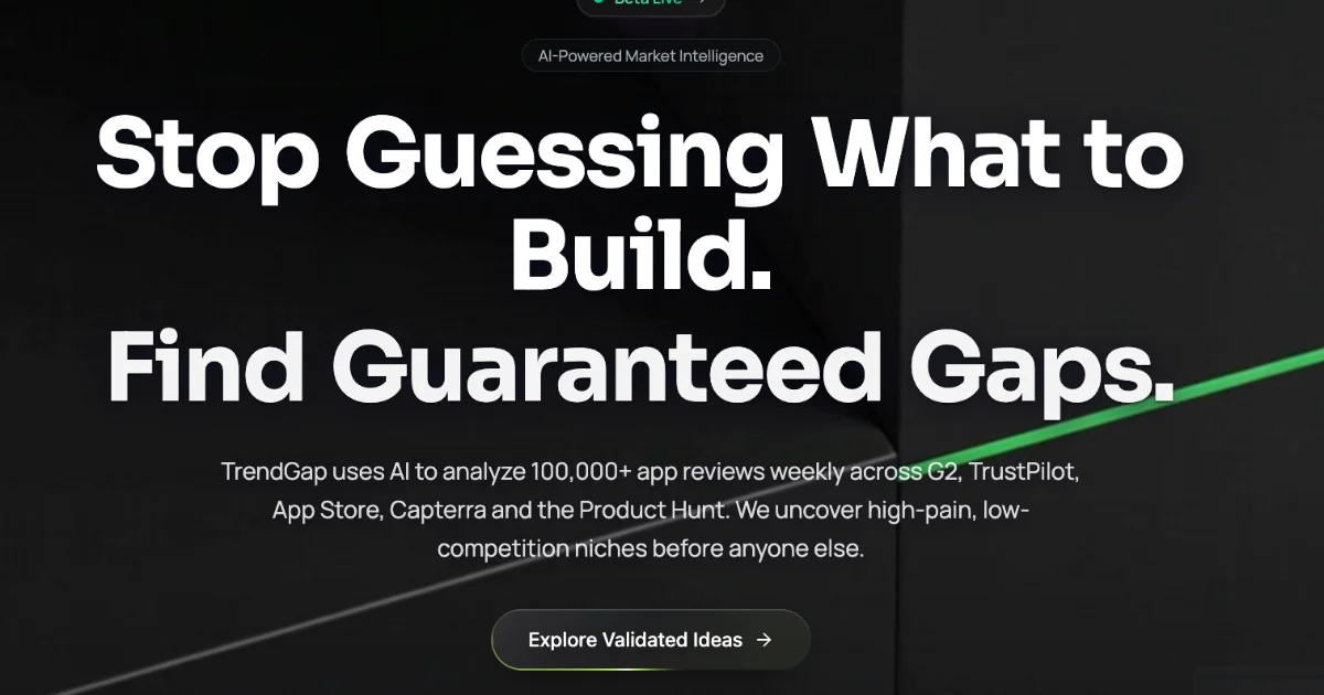 Screenshot 1 of TrendGap.io