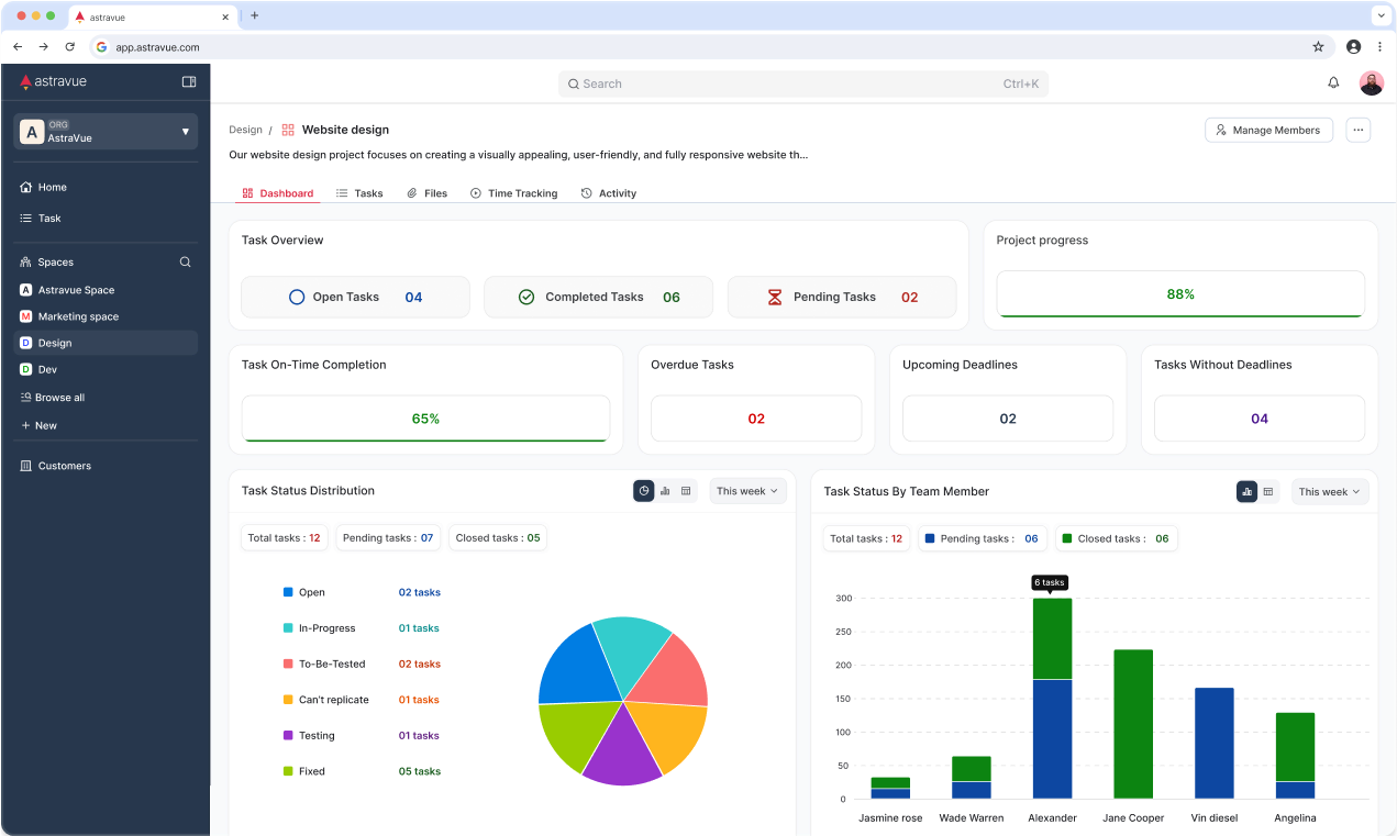 Screenshot of Astravue