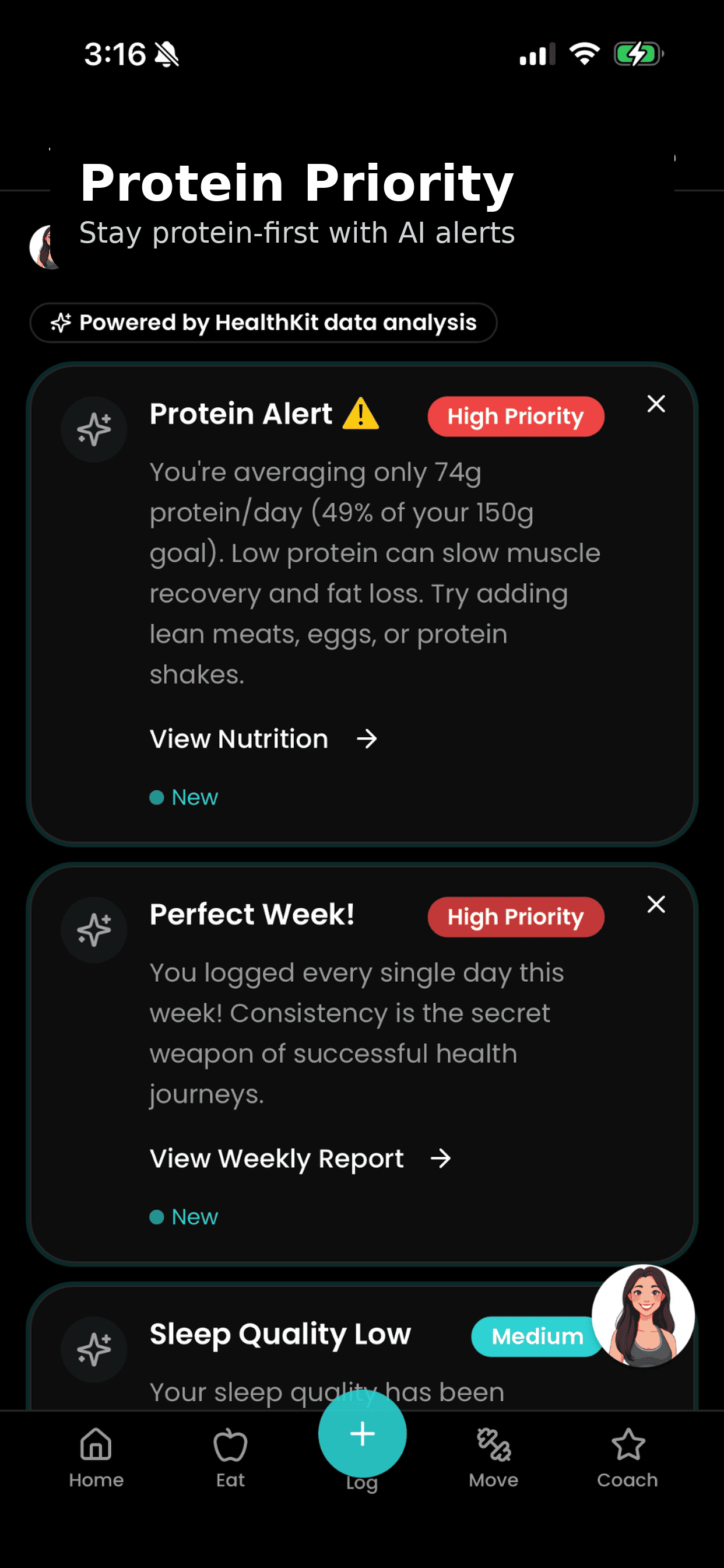 Screenshot of StrideFuel