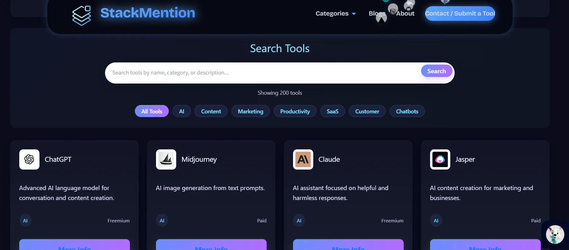 Screenshot of StackMention