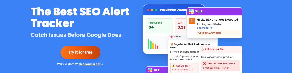 Screenshot of Pageradar