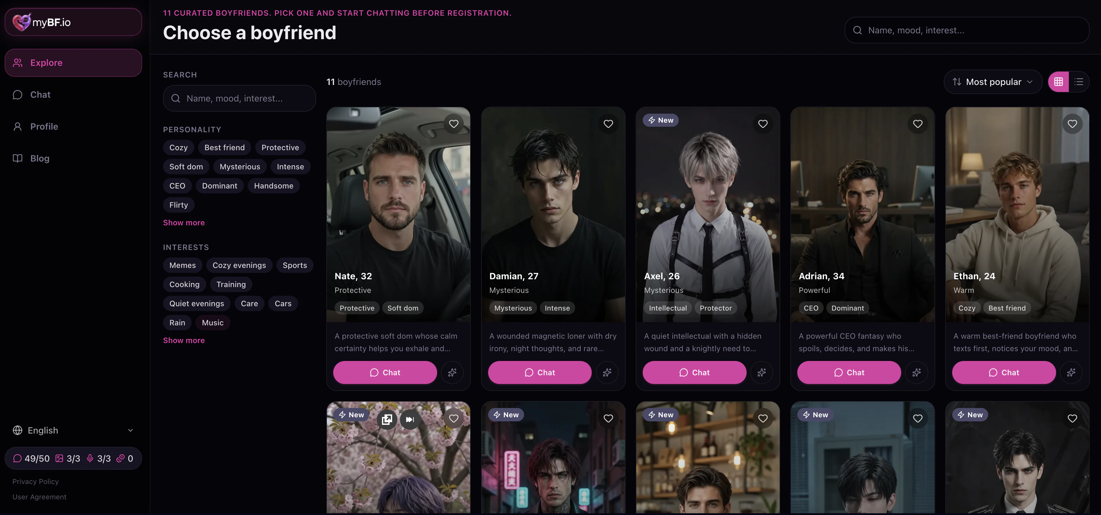 Screenshot 2 of Realistic AI Boyfriend Chat
