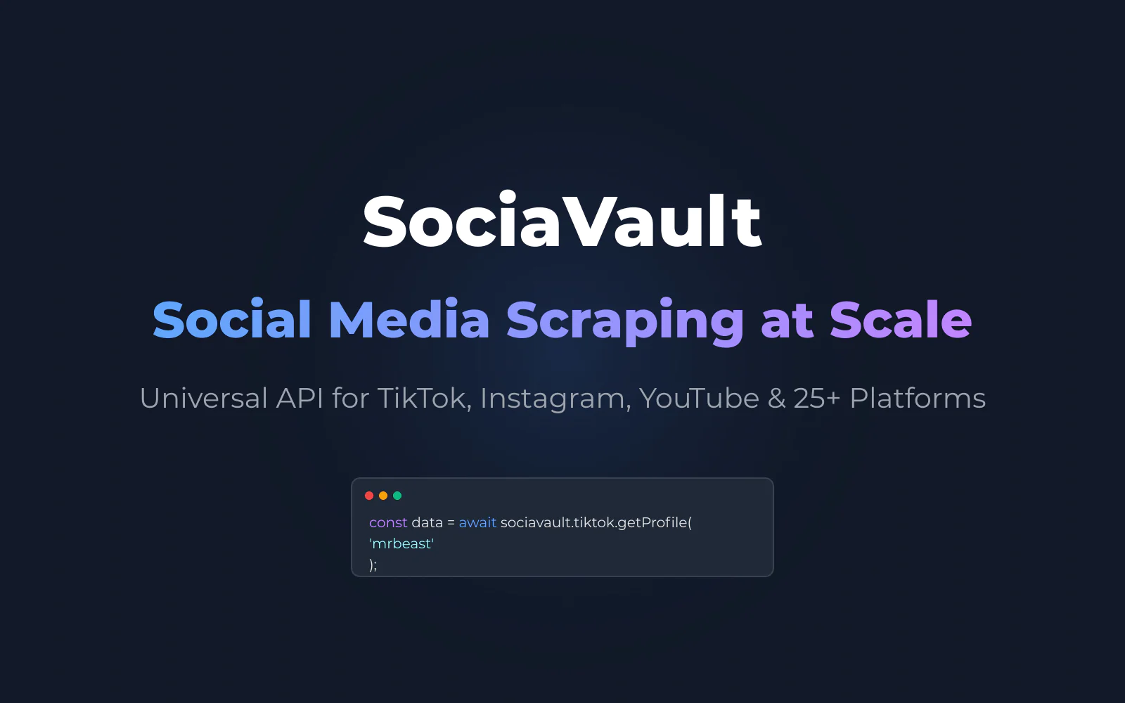 Screenshot of Sociavault