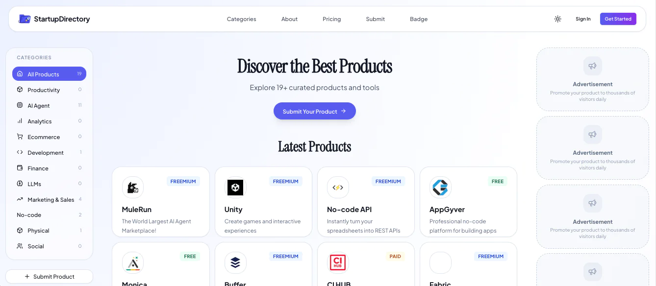Screenshot of Startup Directory