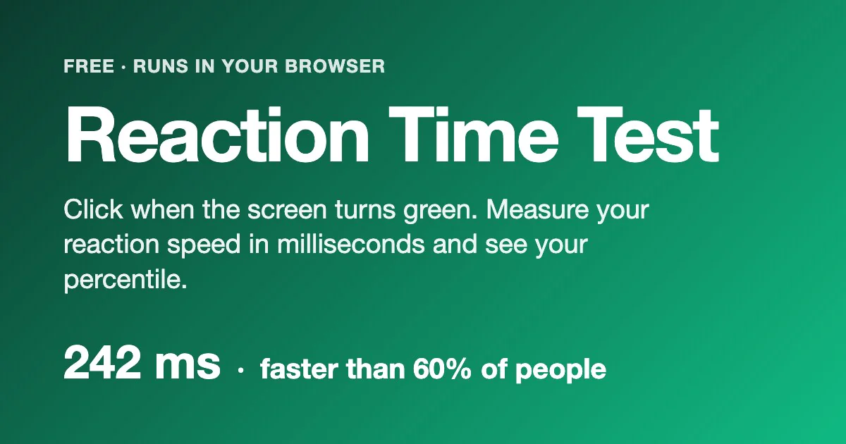 Screenshot 1 of Reaction Time Test