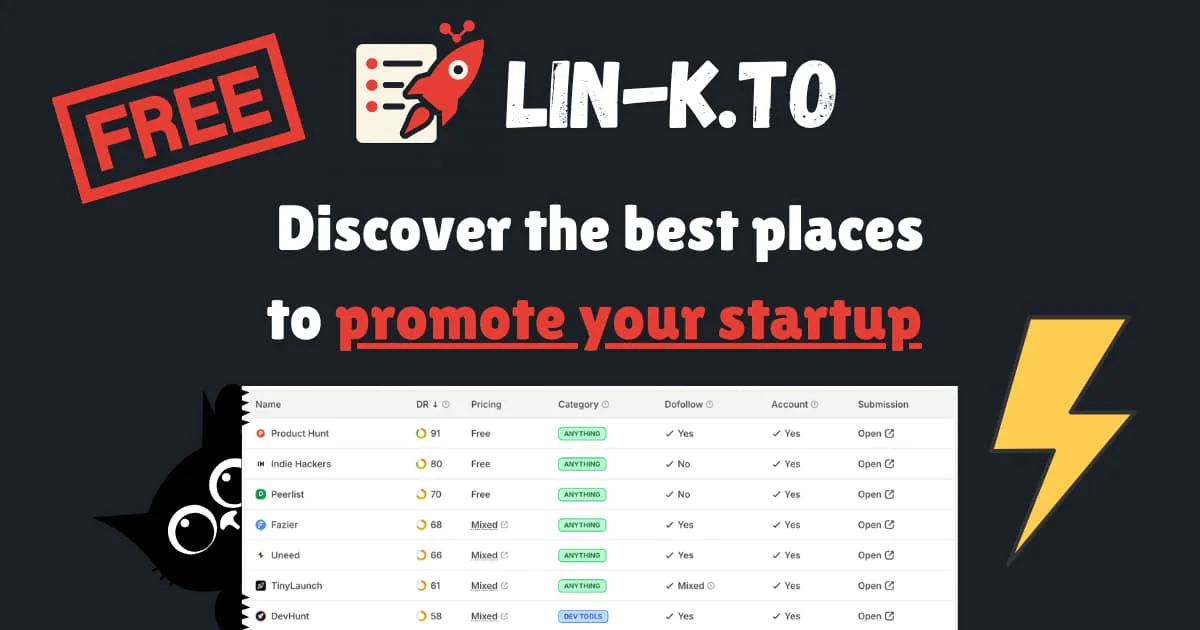 Screenshot of Linkto
