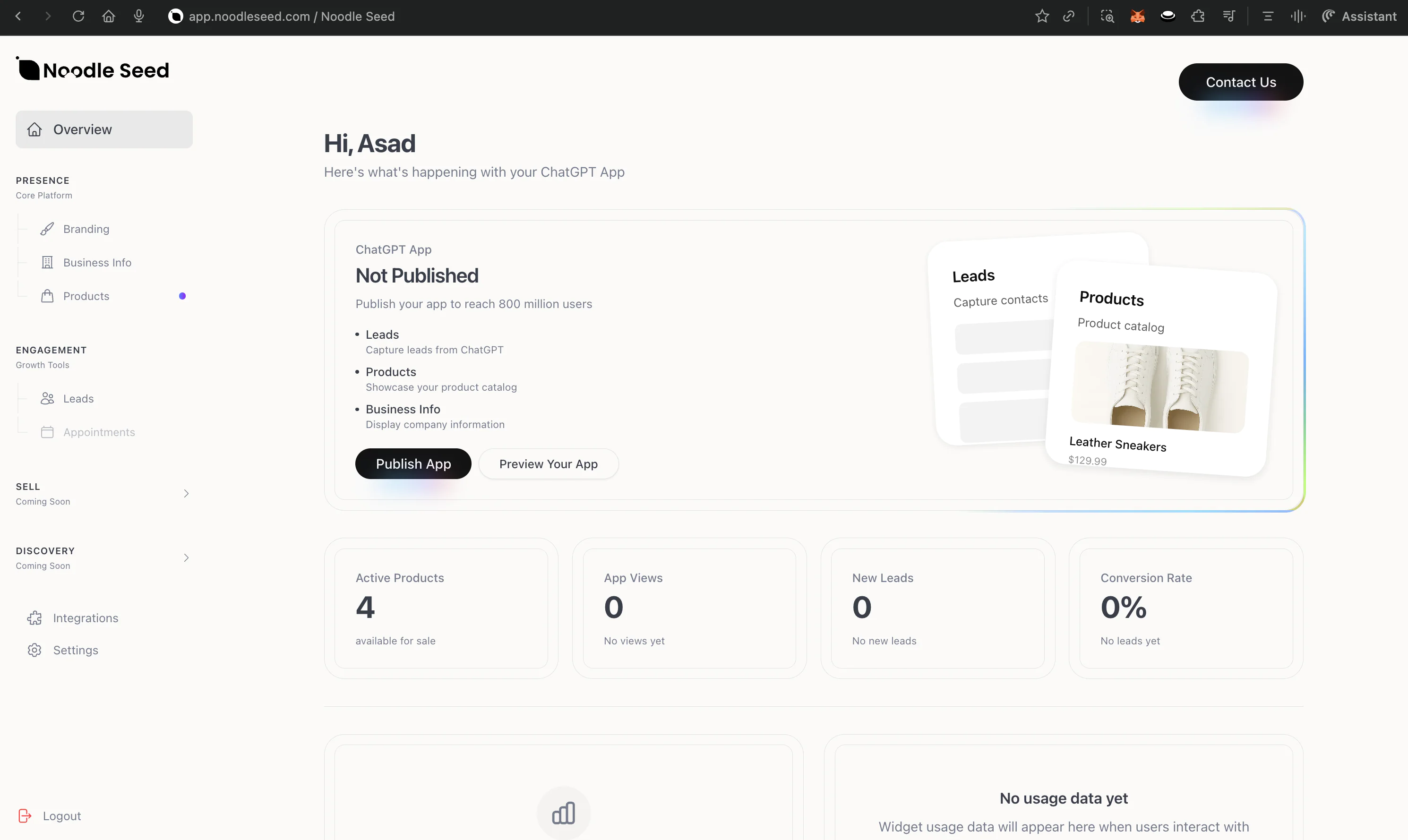 Screenshot of Noodle Seed