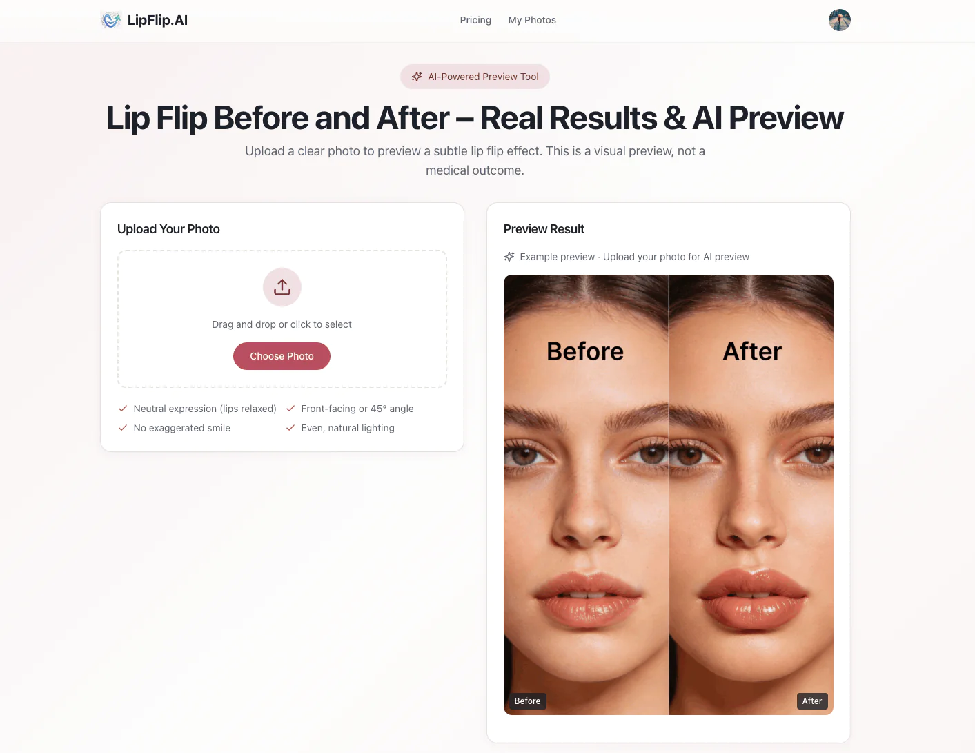 Screenshot of Lip Flip