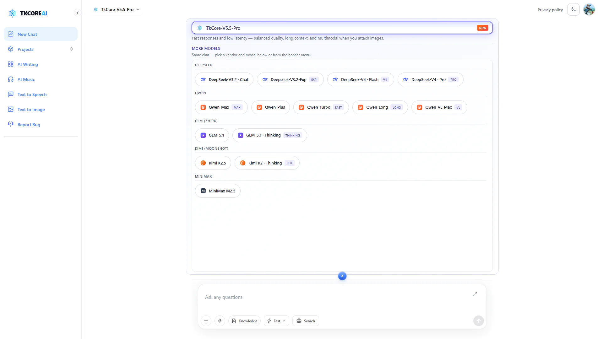 Screenshot 1 of TKCORE AI