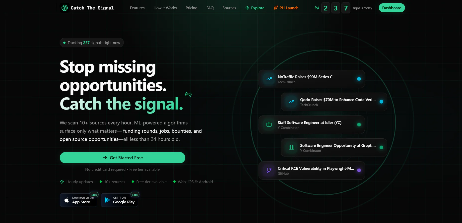 Screenshot of Catch The Signal