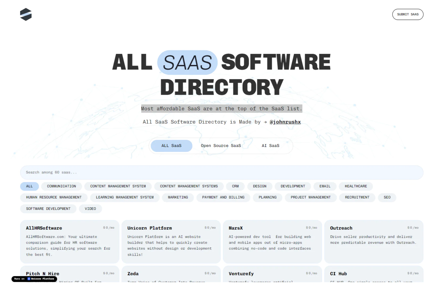 Screenshot 1 of All SaaS Software