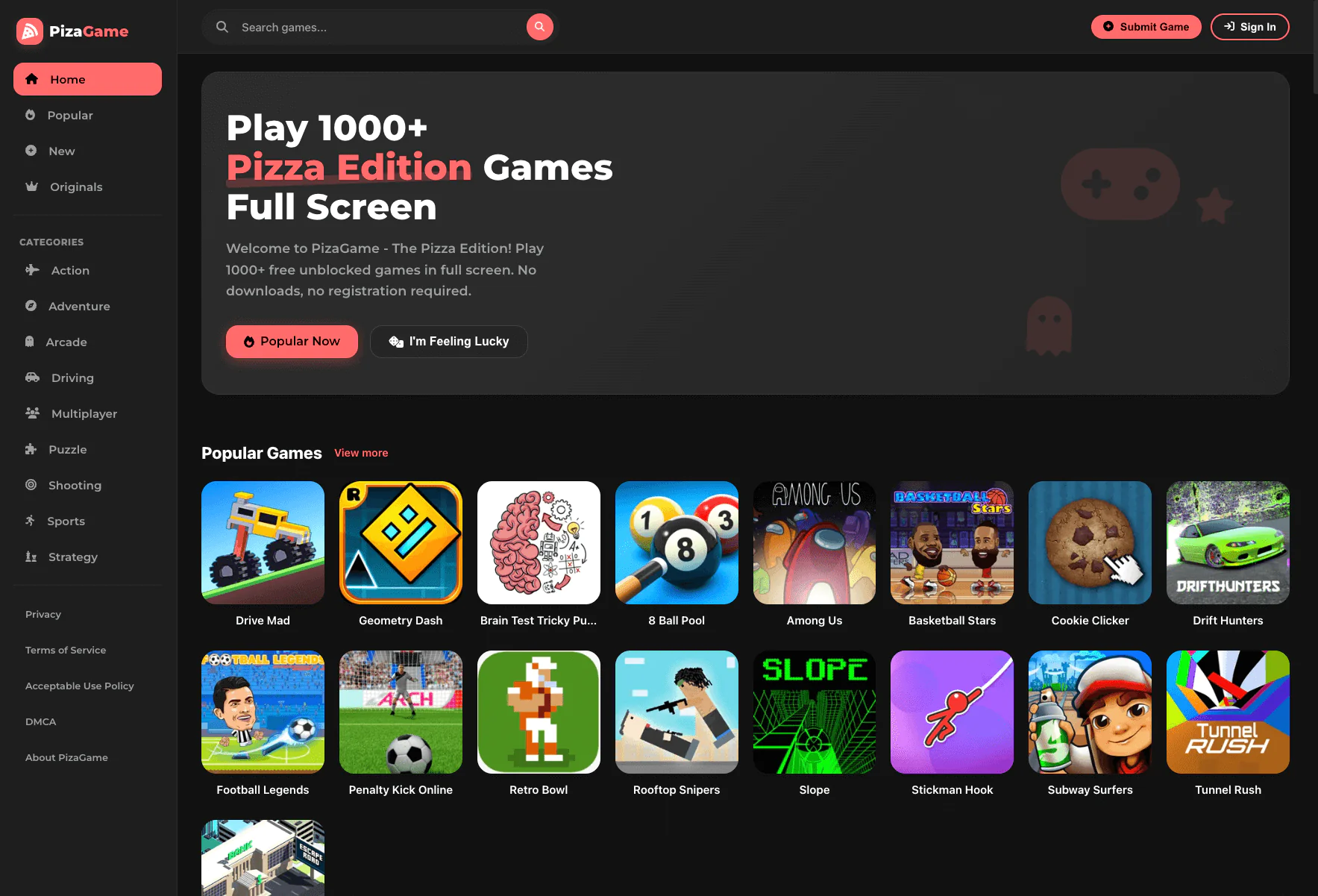 Screenshot of PizaGame - Pizza Edition Unblocked Games