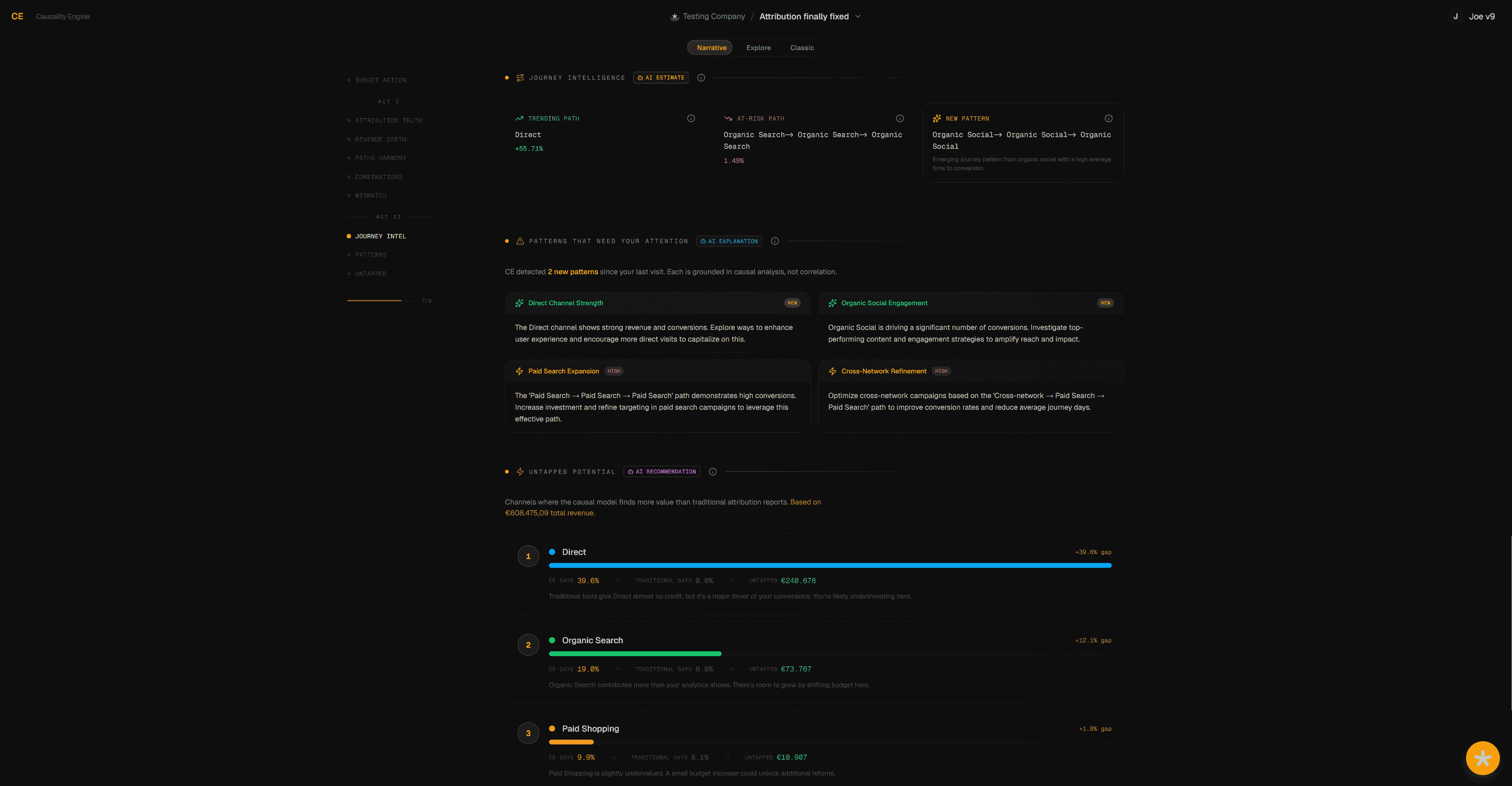 Screenshot 3 of https://causalityengine.ai/