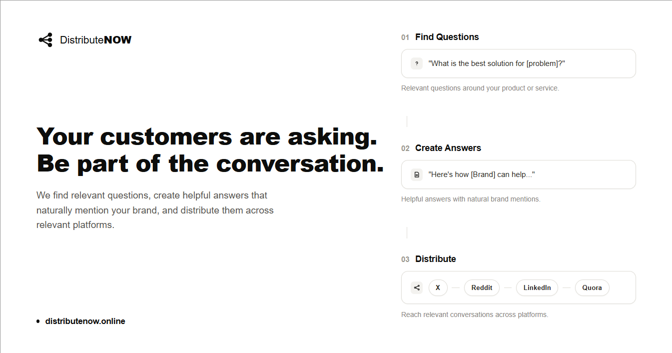 Screenshot 1 of Answer Distribution Service