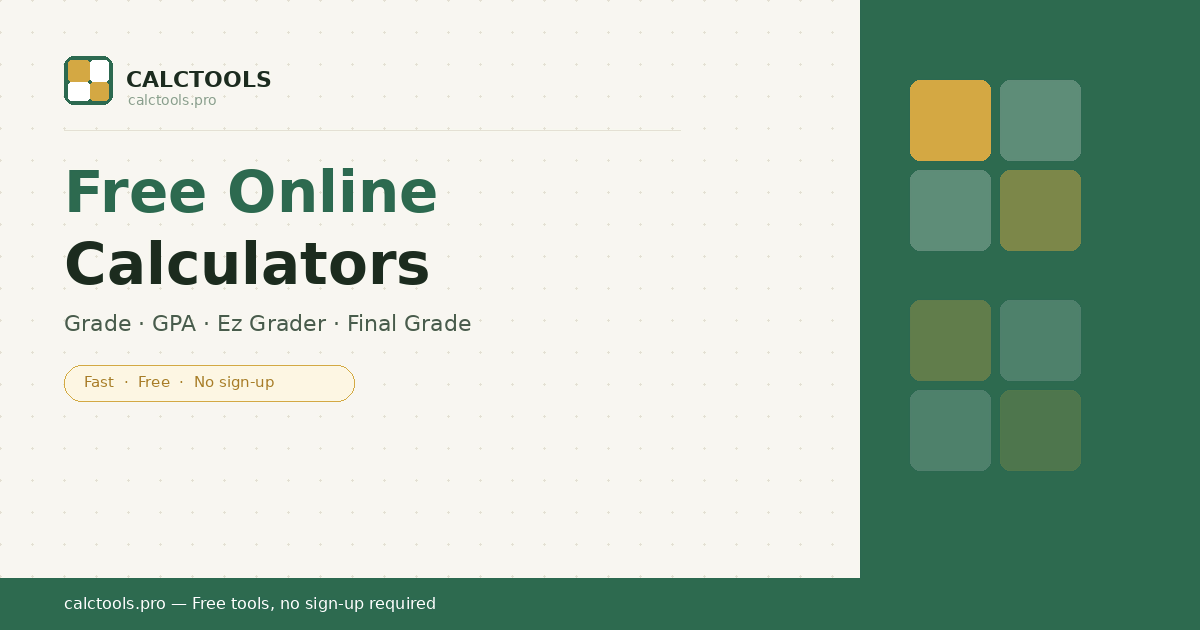 Screenshot of CalcTools