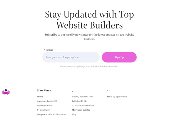 Screenshot of Top Website Builder