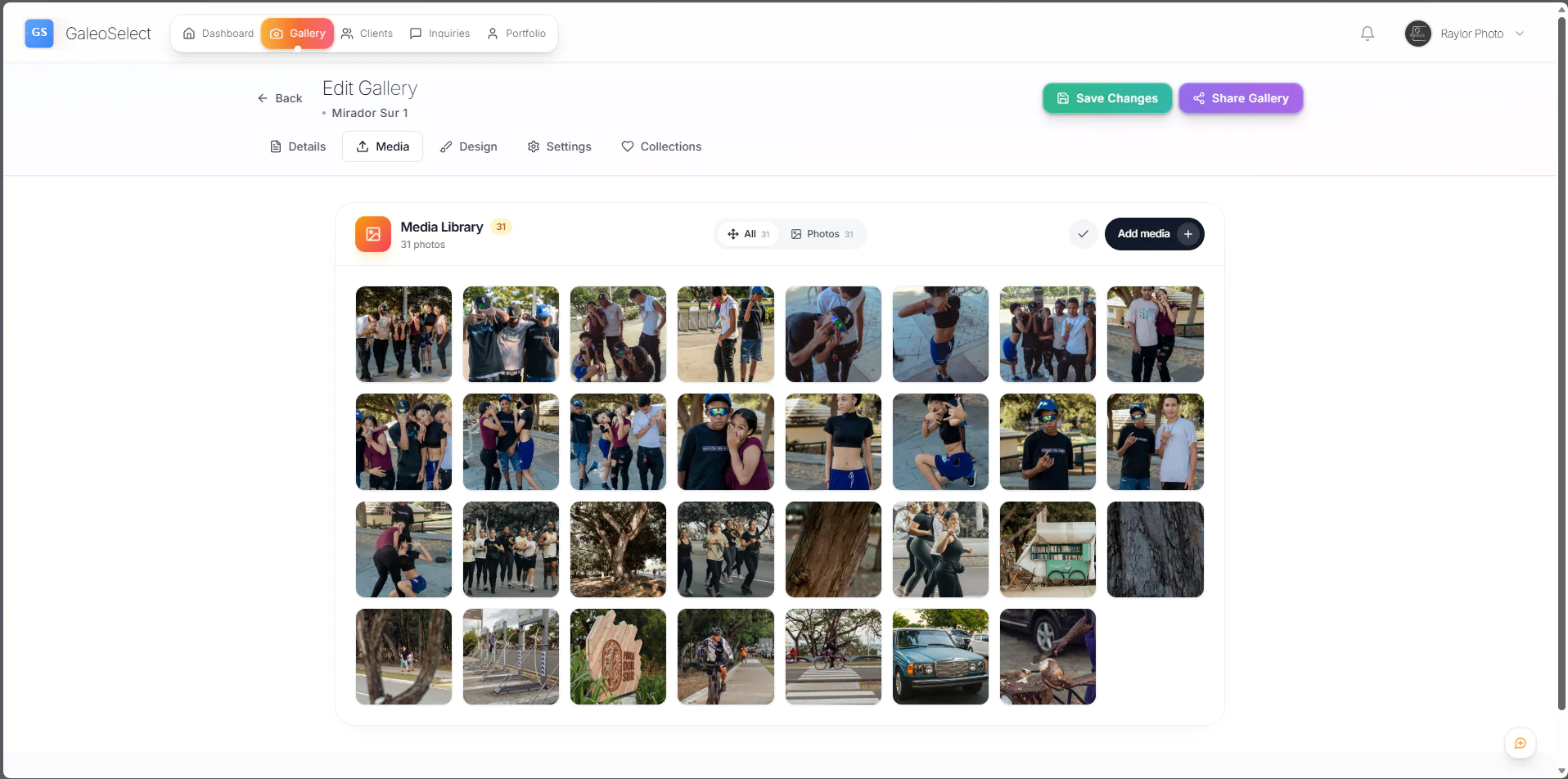 Screenshot of GaleoSelect