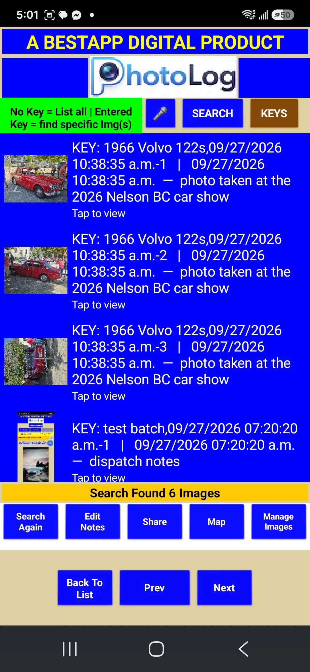 Screenshot 3 of PhotoLog