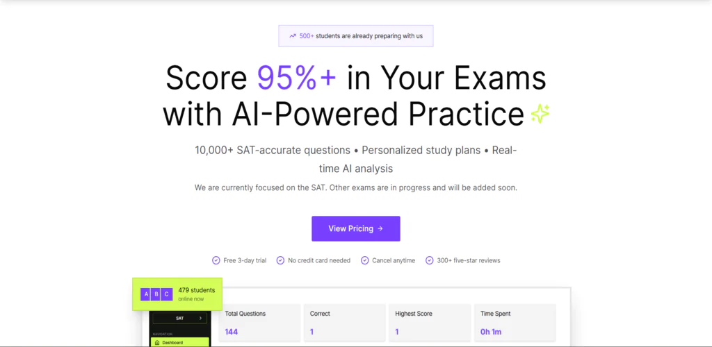 Screenshot of NomoExam