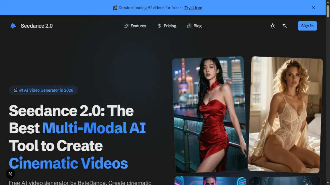 Screenshot of Seedance 2.0 AI Video Gen