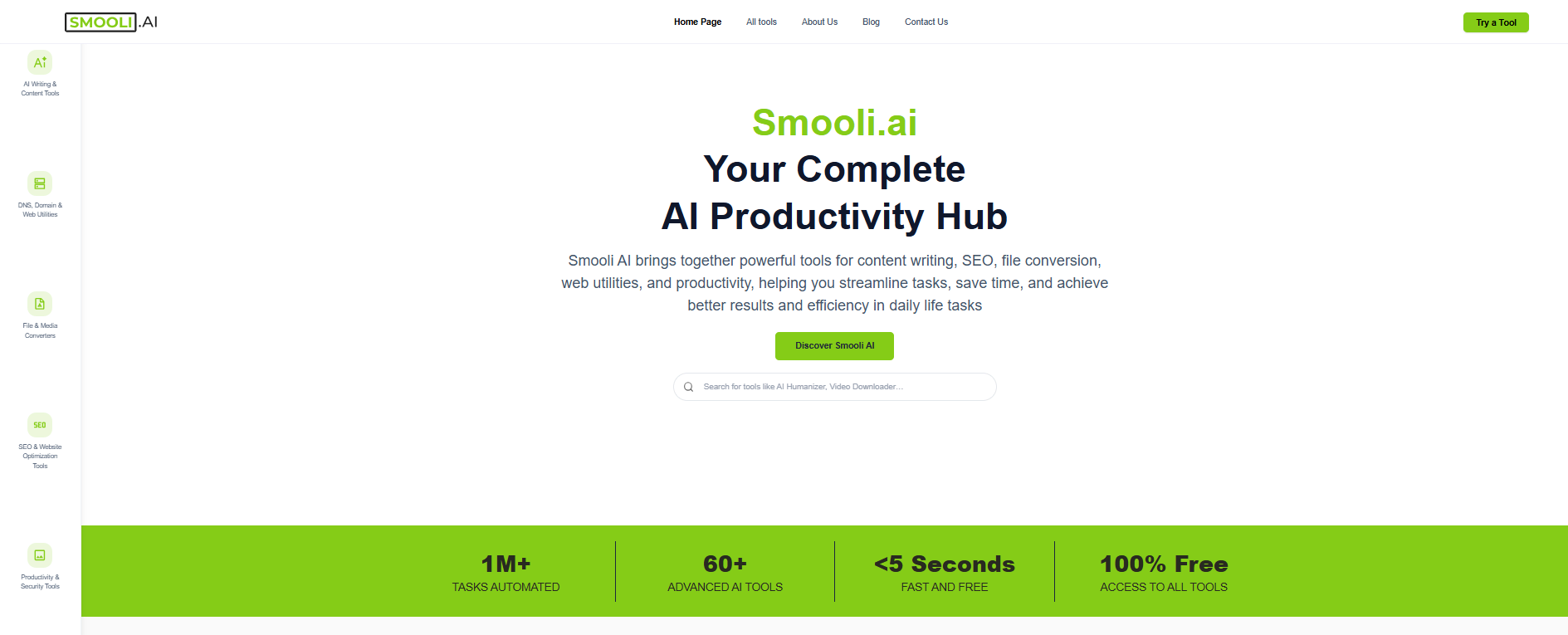 Screenshot of Smooli AI