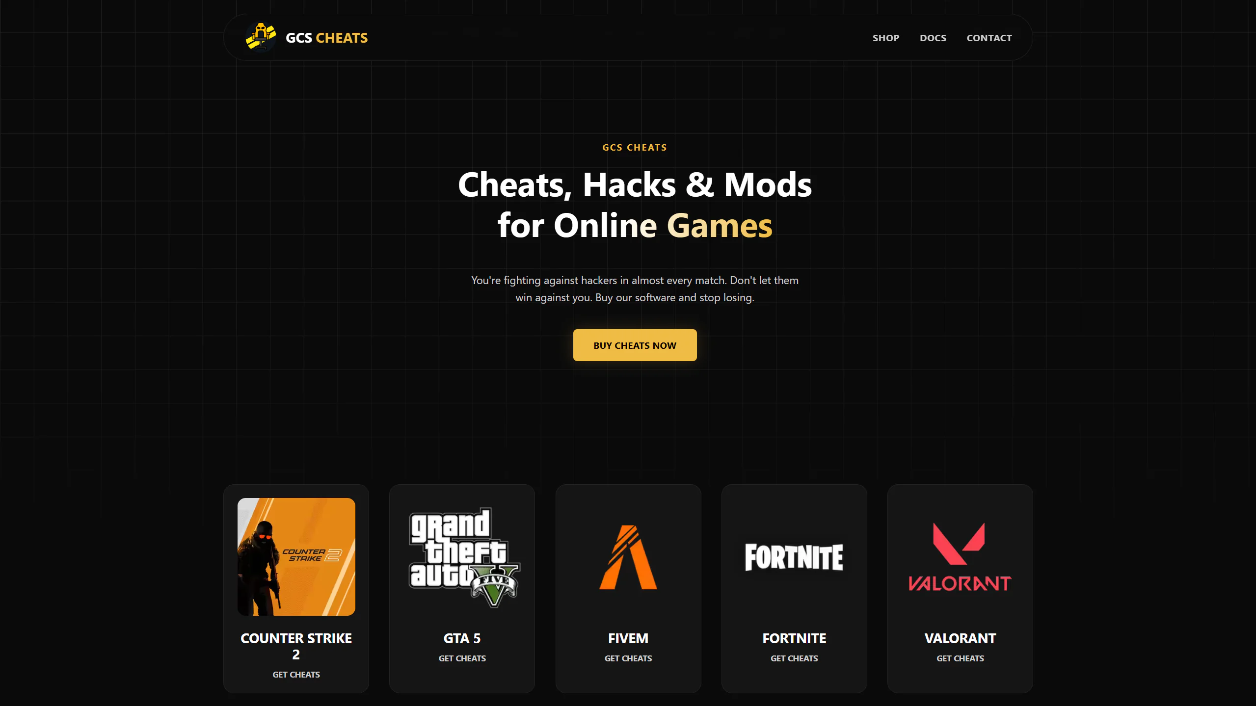 Screenshot of GCS Cheats