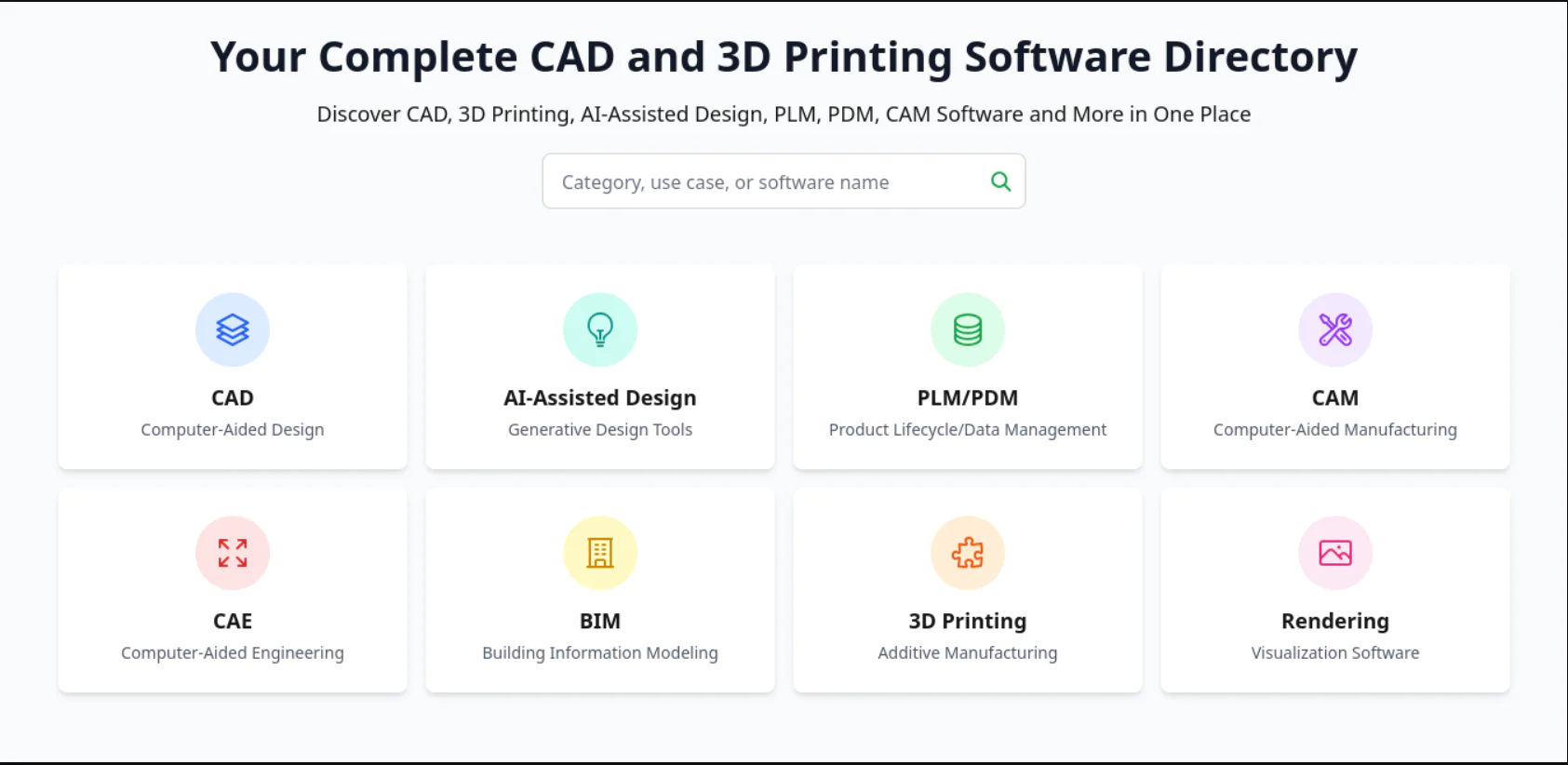 Screenshot of CAD Software Hub